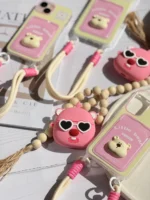 کاور ایرپاد خرس صورتی عینکی (کدa0181) - تصویر 2