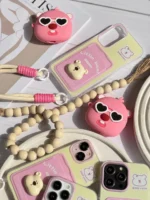 کاور ایرپاد خرس صورتی عینکی (کدa0181)