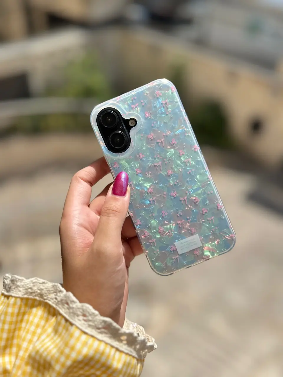 a78ebb قاب يخي ريبون و گل آيفوني (کدC2058) - تصویر 1